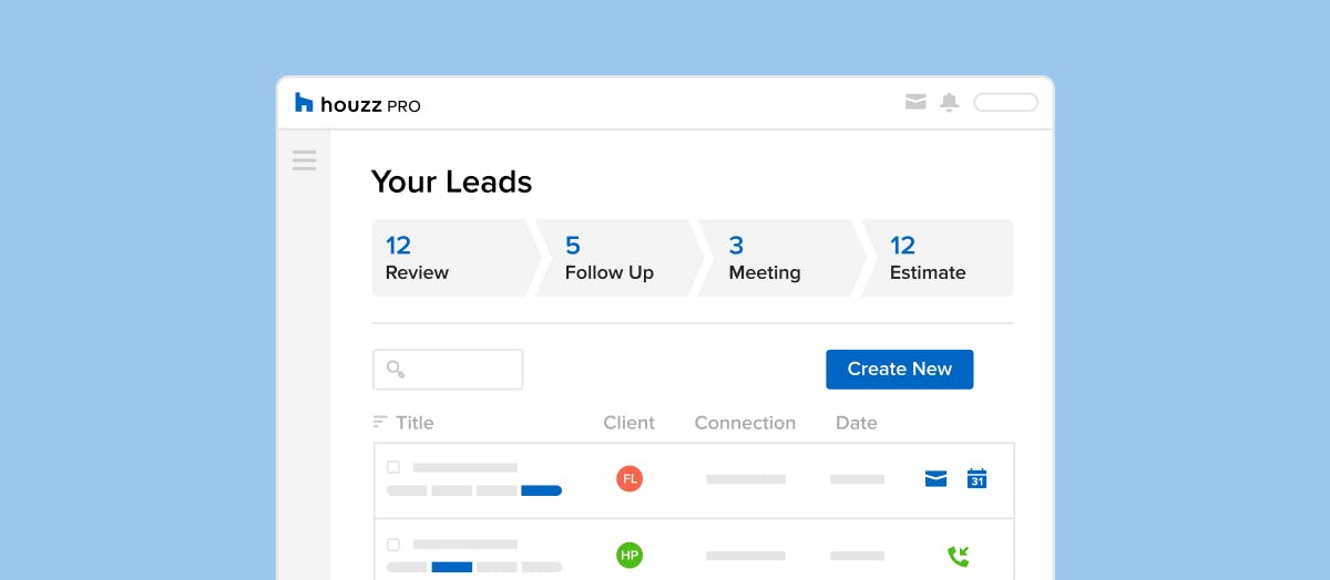 Houzz Pro lead management 