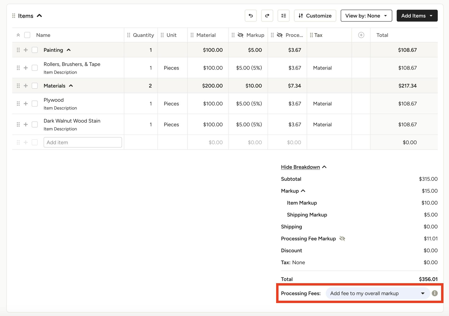 How to Move Processing Fees to Your Markup