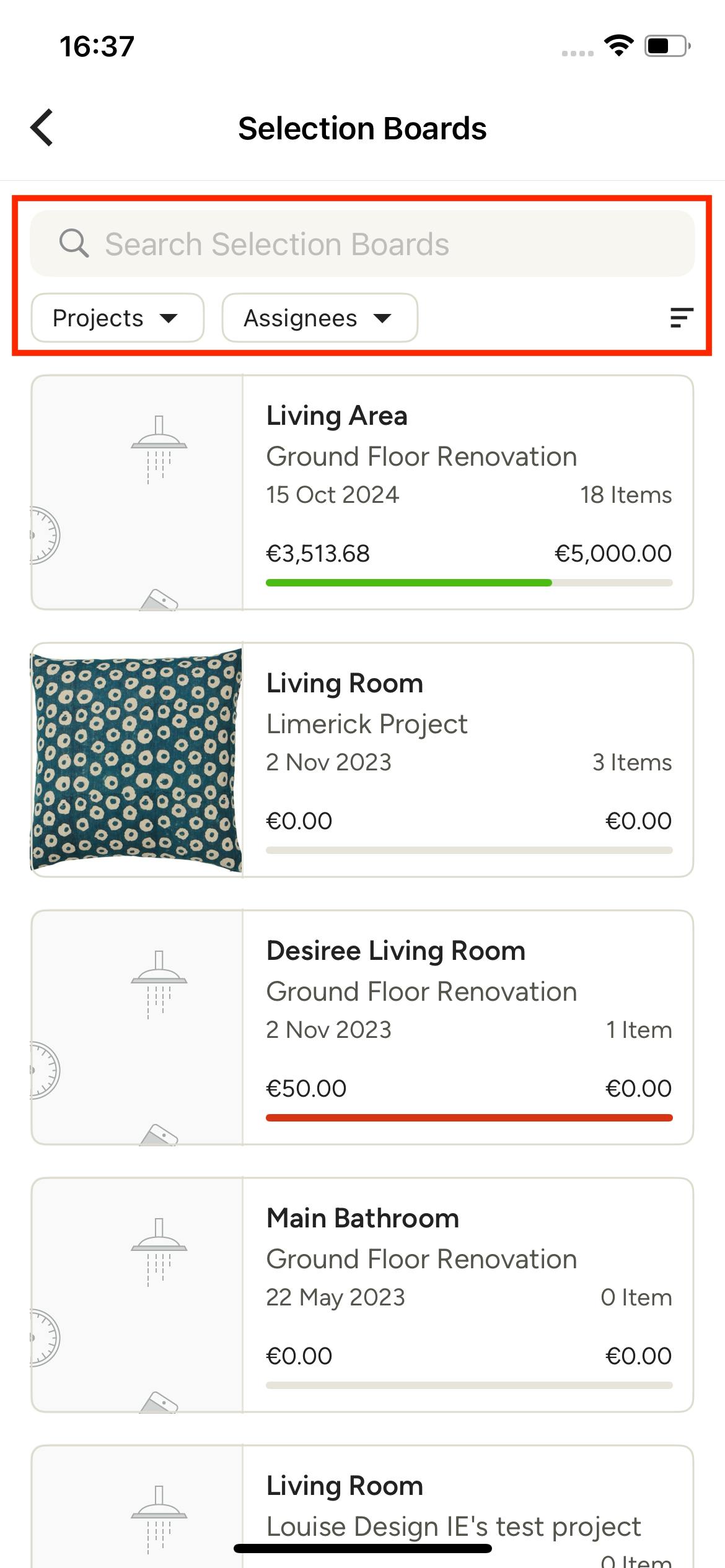 How to Use Selection Boards on the Mobile App | Houzz Pro
