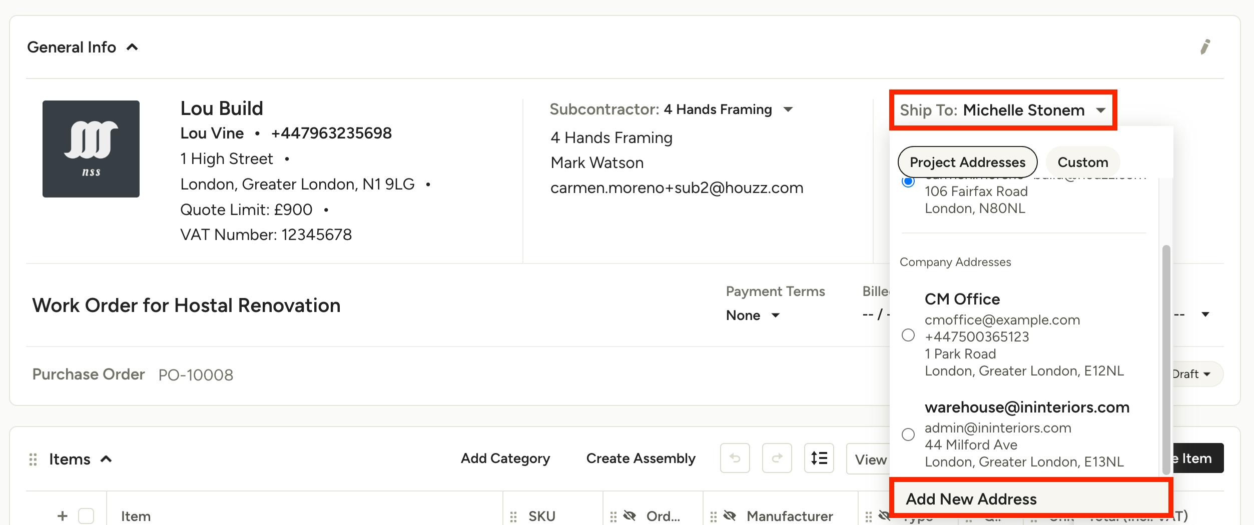 How to Add Multiple Addresses for a Project | Houzz Pro