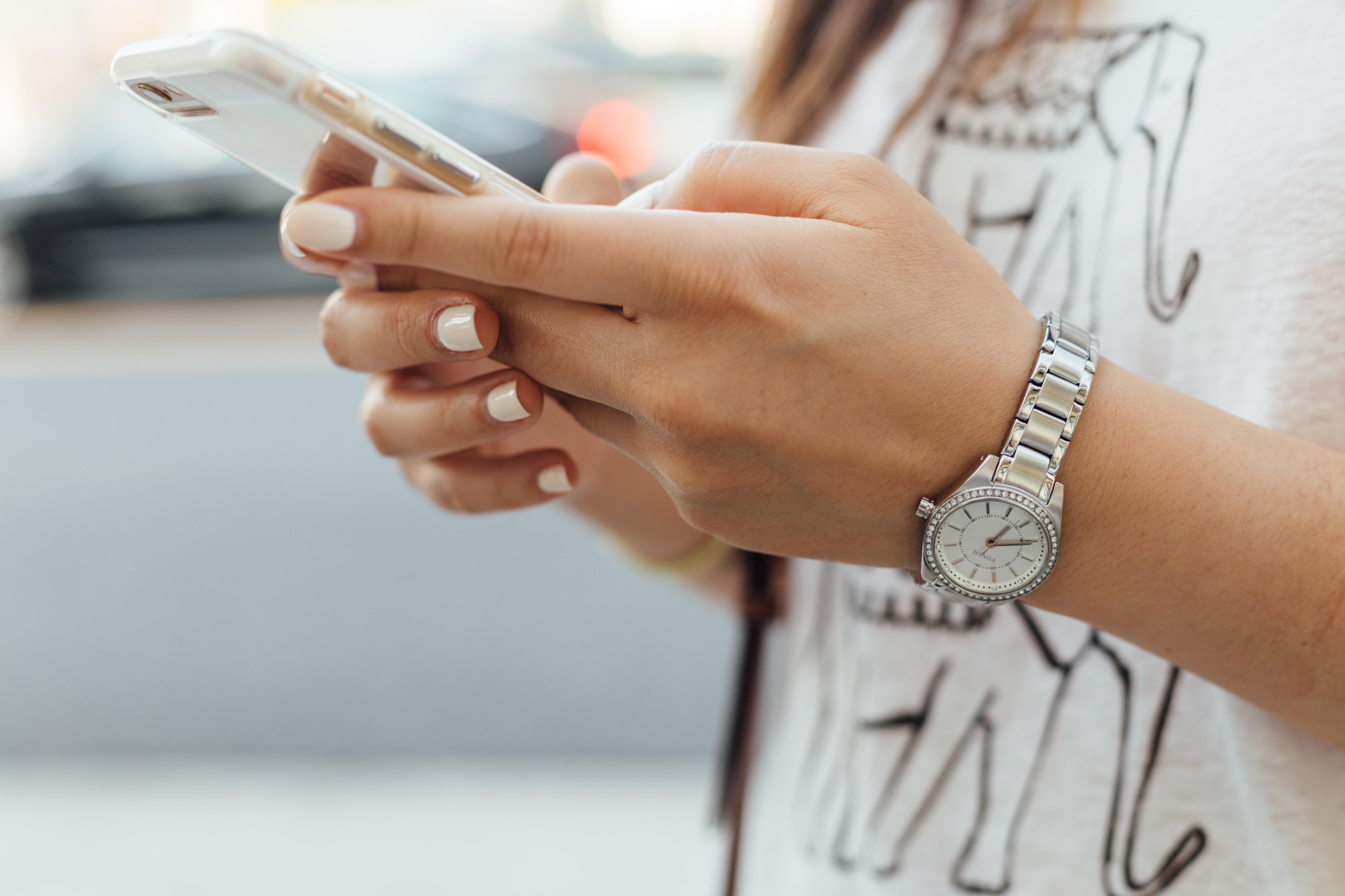on phone 