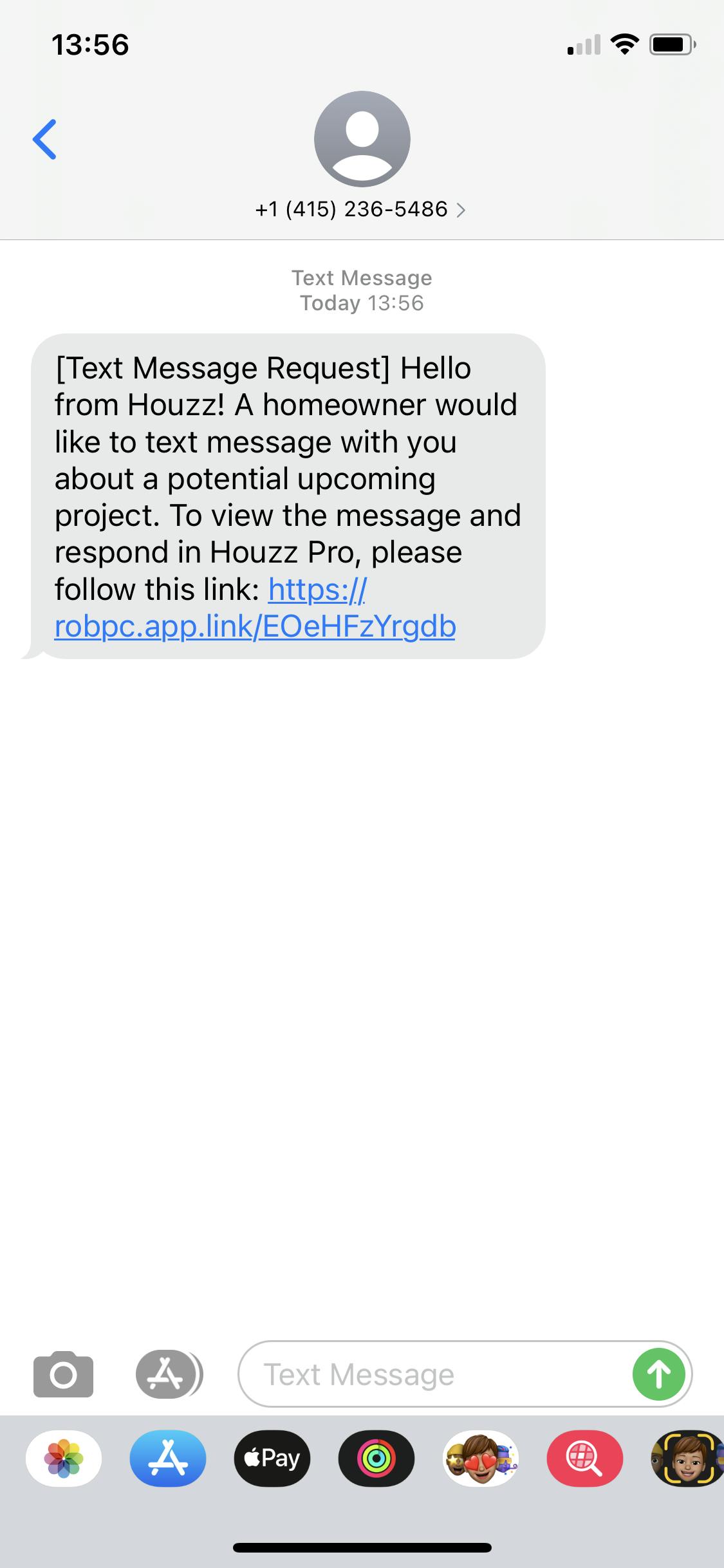 Houzz Pro texting feature